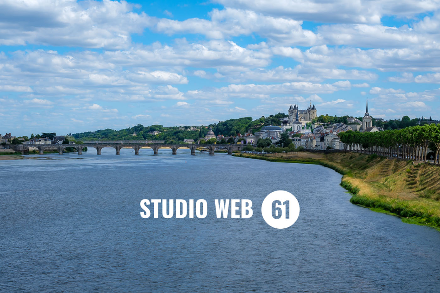 Photo de la ville de Saumur vue du pont du Cadre Noir