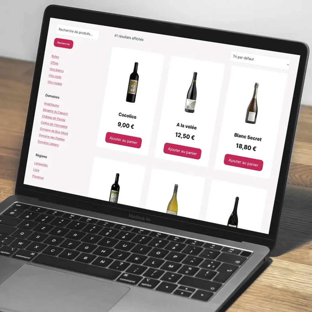 site de venter de vin en ligne
