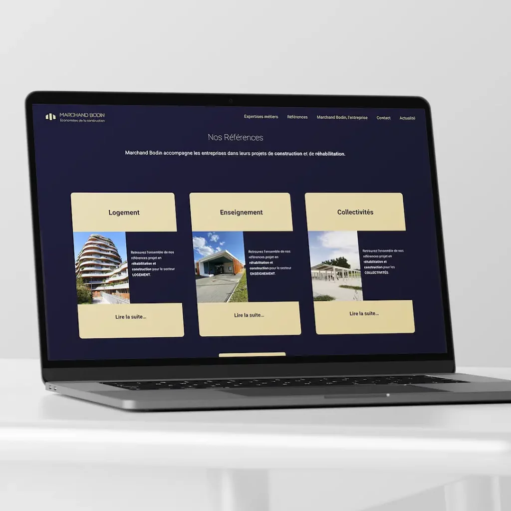 site vitrine professionnel du batiment